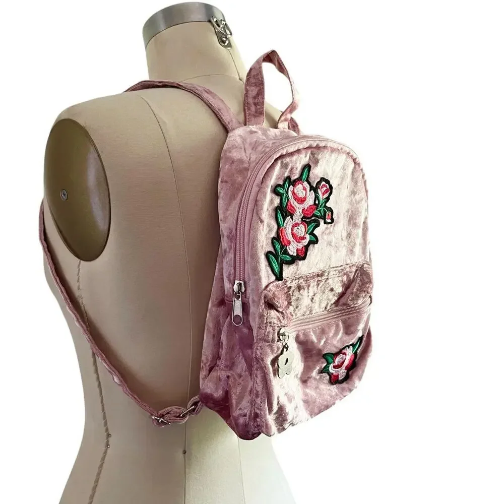 Vintage Limited Too Floral Velvet Backpack: Y2K, 2000s